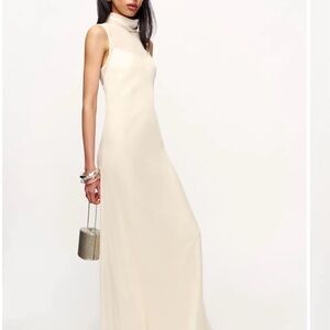 Reformation Ivory Sleeveless Maxi Dress